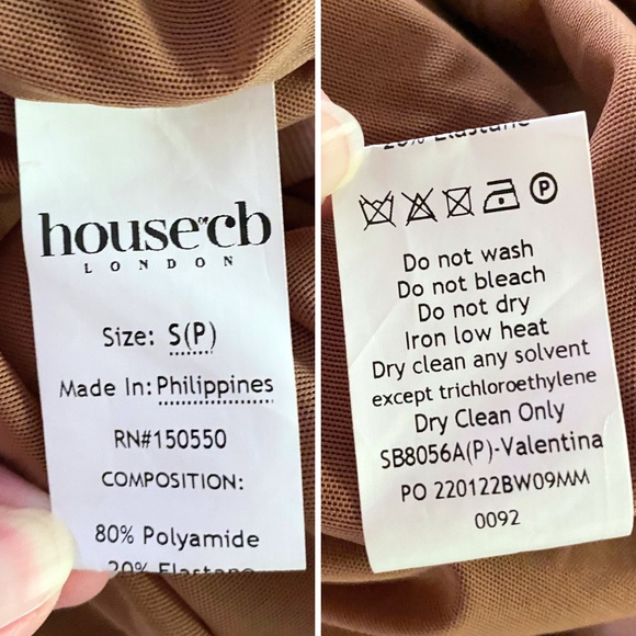 NEW House of CB Valentina Dress Chocolate Mocha Small with Plus Cup - Picture 17 of 17